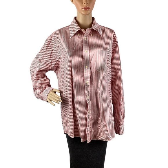 Tommy Hilfiger Button Down Top Size L Multicolor Stripe - Picture 1 of 7